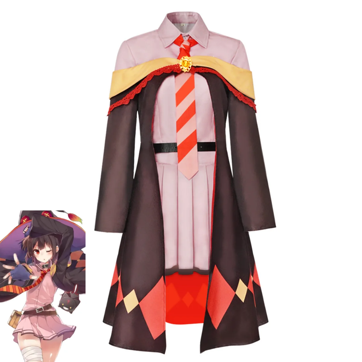 Anime Kono Subarashi Sekai Ni Shukufuku Wo! Megumin Cosplay Costume Konosuba Magic Academy Cloak Wig Woman Cute Halloween Suit