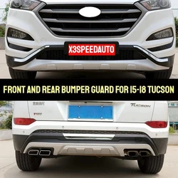 For Hyundai Tucson 2015-2018  Front and Rear Bumper Protector Guard Bar  High Quality 2PCS NEW