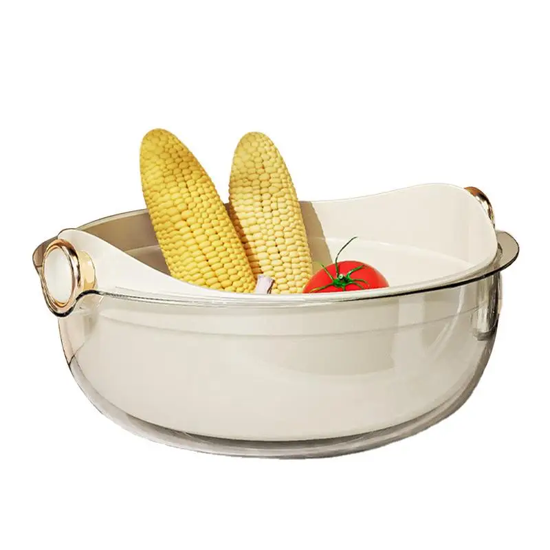 2 In 1 Colander Set With Fine Pores Prevent Clogging And Enlarging Unique Design Kitchen Drain Box Basket Bowl for kitchen use