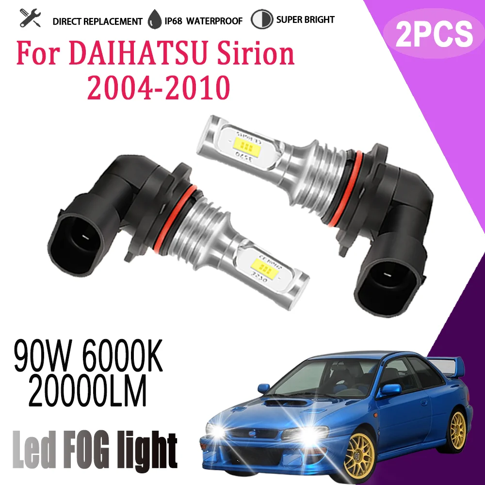 

9006 Замена ламп 20000LM Светодиодные противотуманные фары Plug And Play Автомобильные противотуманные фары 90 Вт Противотуманная лампа 6000K Белый Для DAIHATSU Sirion 2004-2010