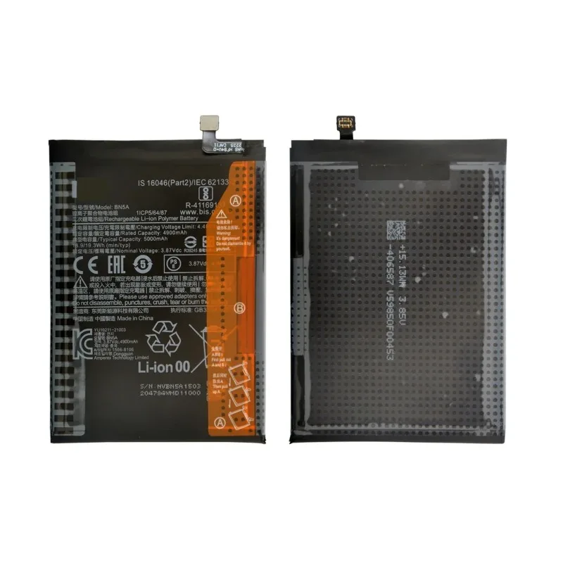 BN5A 5000mAh Battery for Xiaomi POCO M3 Pro Redmi Note 10 Phone Replacement Batteries+Tools
