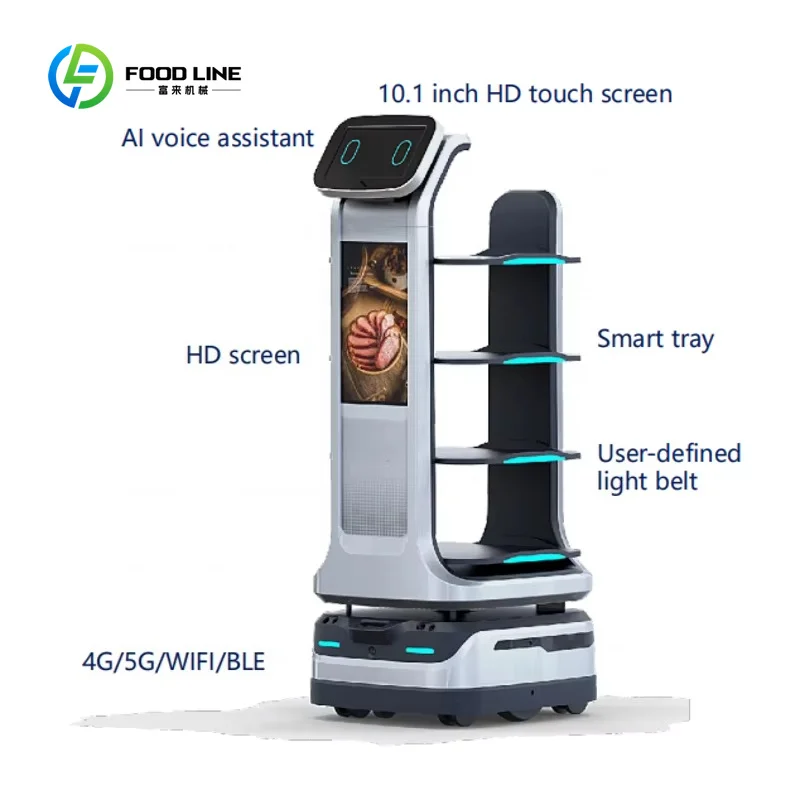 Customized Intelligent Automatic Navigation Food Delivery Robot Smart Waiter Robot for Restaurant / Hotel Self-Service Robot