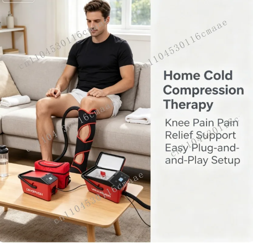 Professional Cold Hot Compression Therapy Machine With Full‑Leg Knee Cryo Cuff Physiotherapy Rehabilitation Equipment