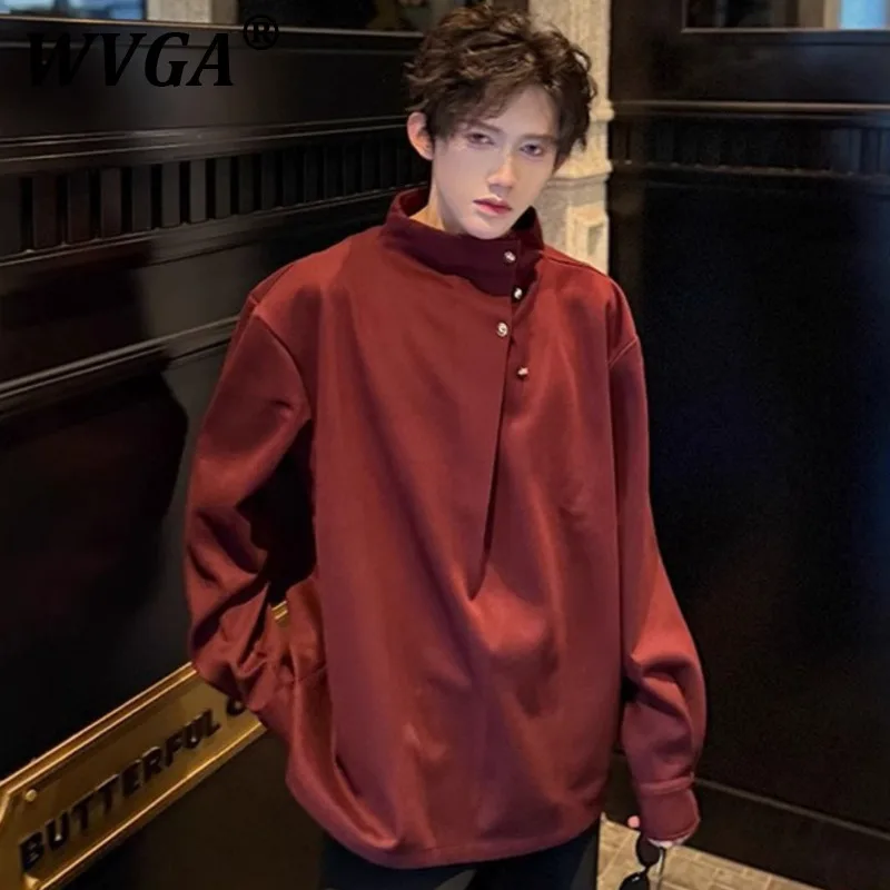 

WVGA Весна Осень Новый Мужской Tide High Street Пуловер Модный Корейский Стиль Рубашки С Длинным Рукавом Нишевая Шикарная Повседневная Рубашка Ins Y2K W9830