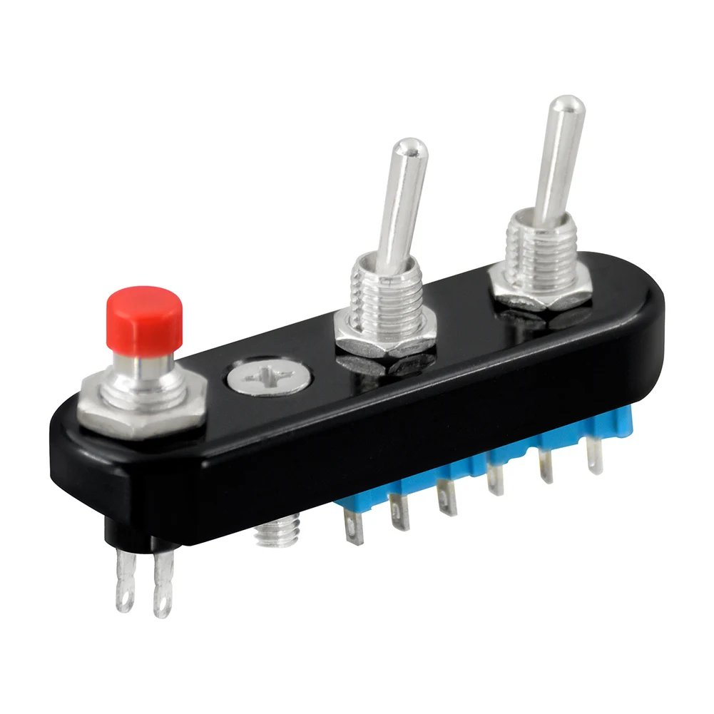 For Toggle Push Button Motorcycle Handlebar Switch for 7/8 1 Bars with ON/OFF/ON Function Compact and Reliable