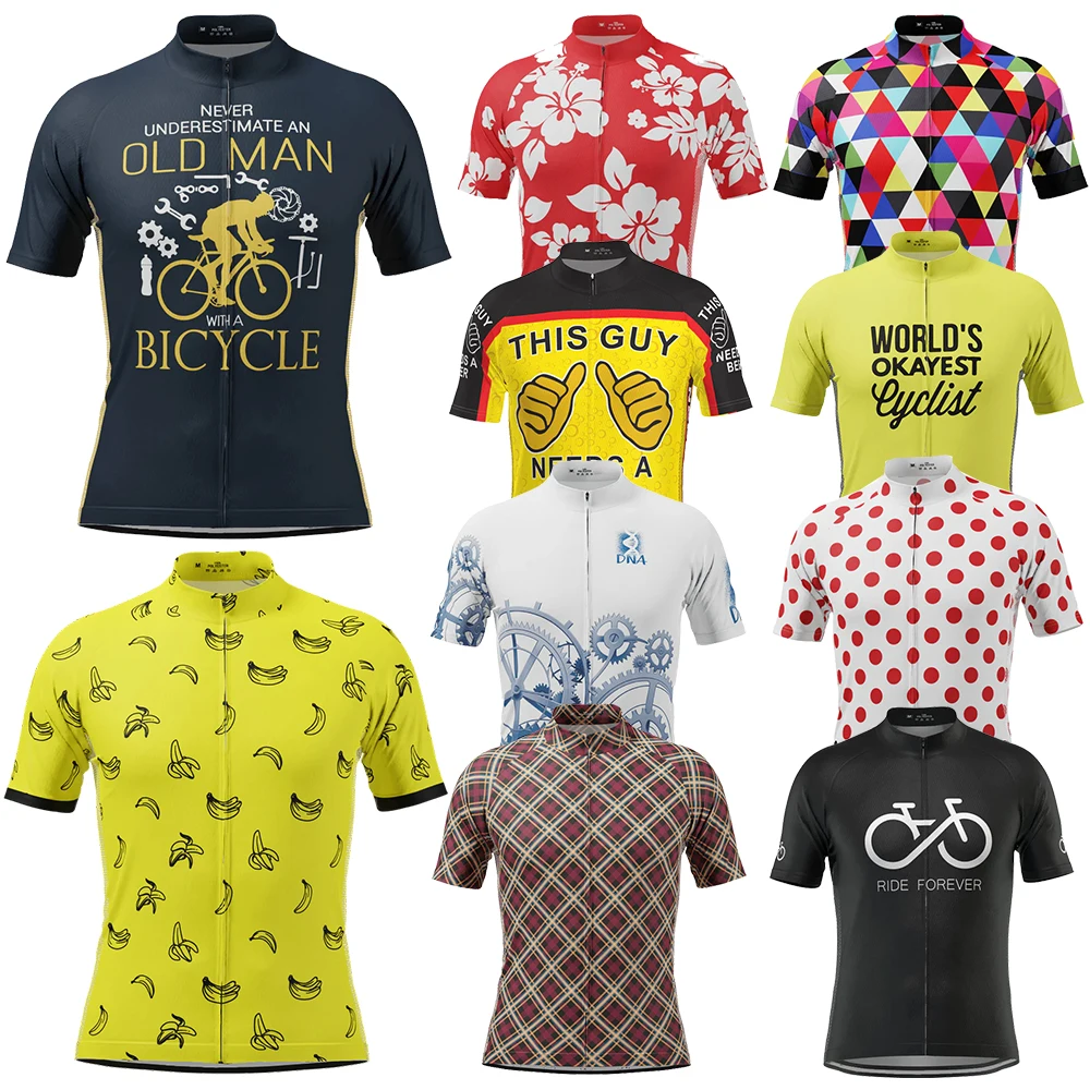 

Never Underestimate an Old Man Cycling Jersey for Short Sleeve MTB Maillot Downhill Pro Team Mountain Bicycle Clothing