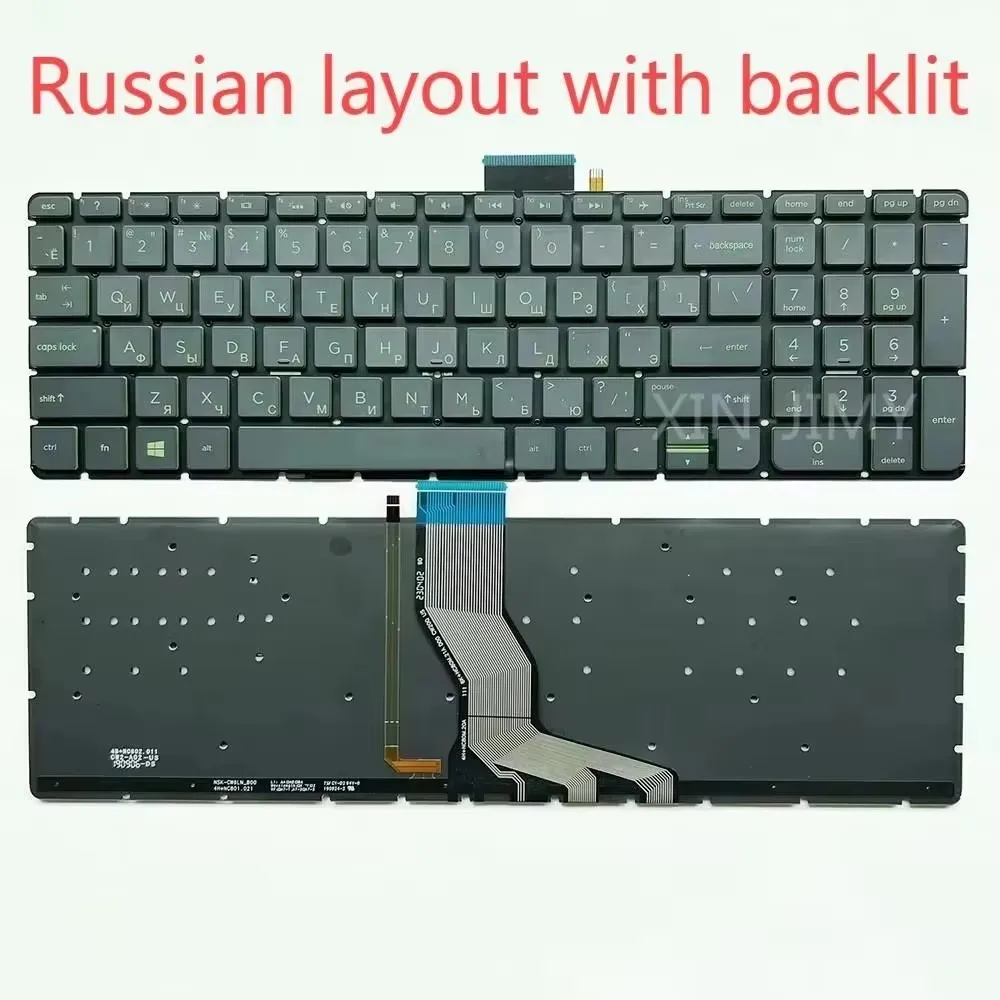 

15-AH000 Russian Backlit Keyboard for HP ENVY 15-ae103no 15-ae104no 15-ae105no 15-as000 15t-as000 15-AE X360 15-aq000 15t-aq000