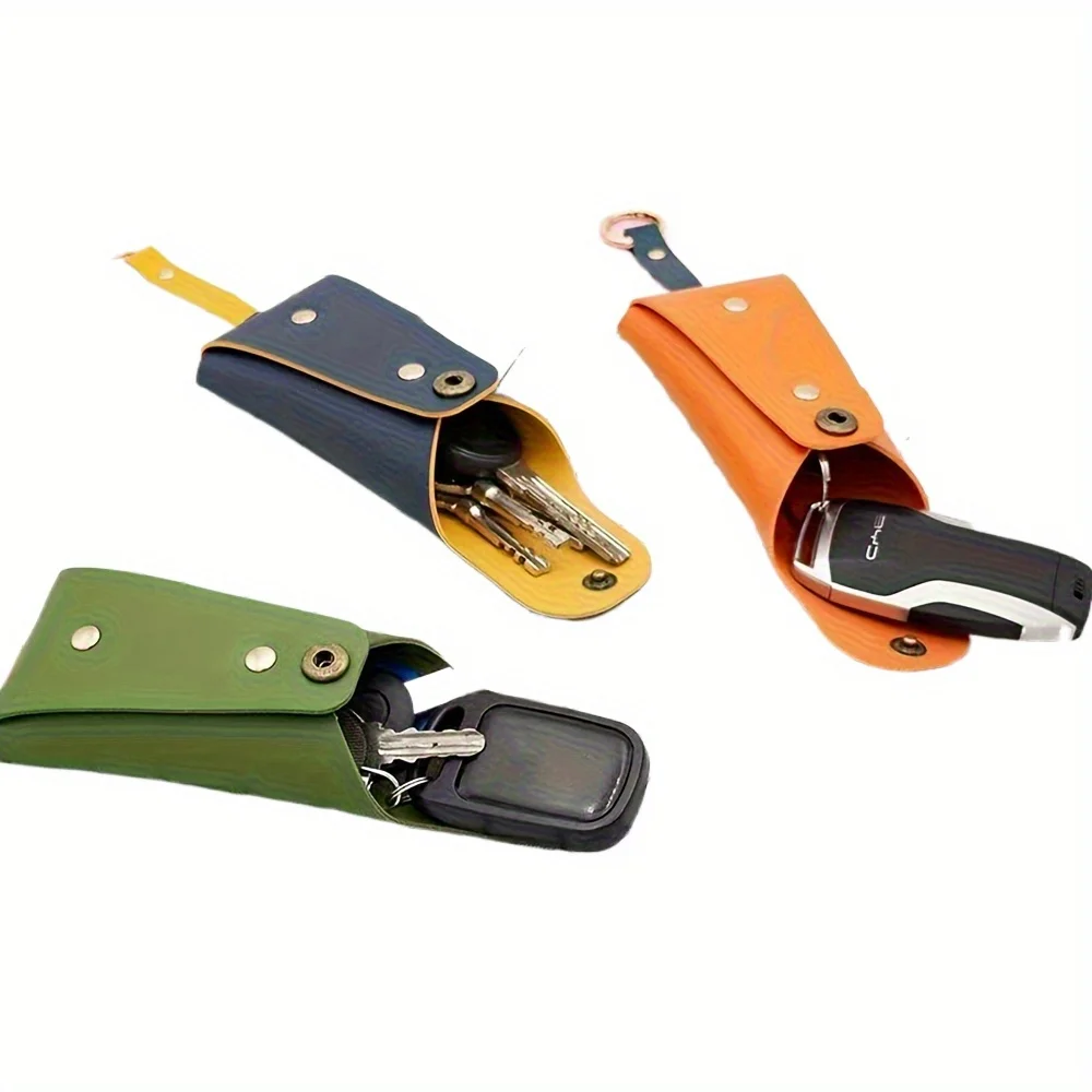 

Унисекс, держатель для ключей с цветными блоками, мини-компактный, простой дизайн, большая вместимость, подходит для автомобильных ключей