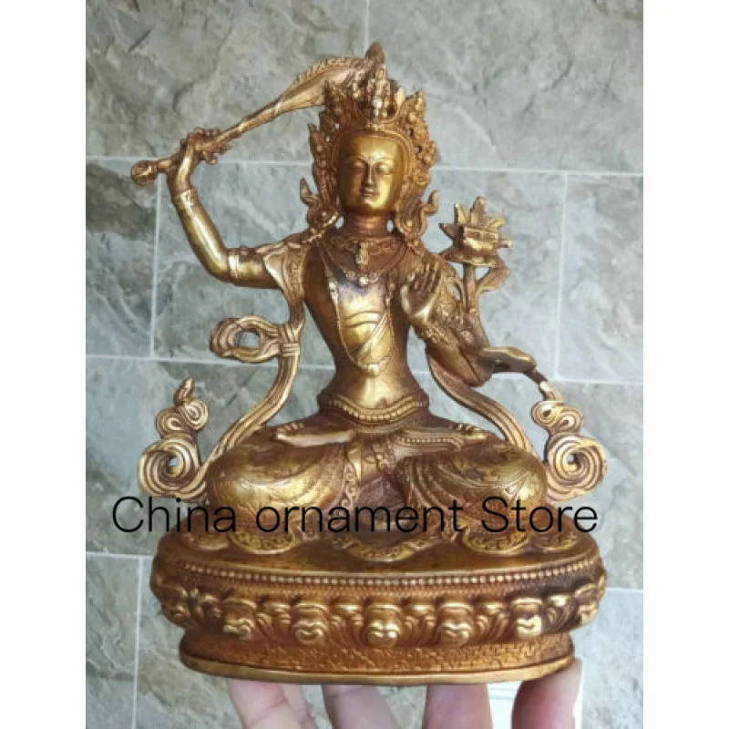 Authentic Handmade Tibetan Ancient Bronze Buddha Statue Wenzuli Bodhi-Suwa Statue