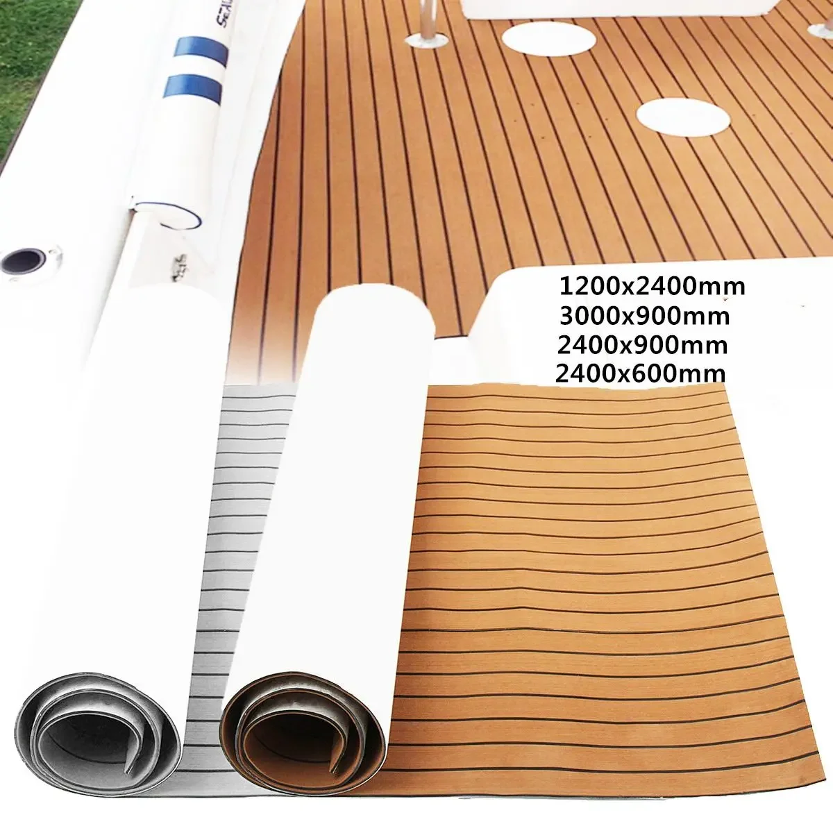 

600-3000mm EVA Foam Boat Flooring Teak Foam Decking for Boats EVA Foam Sheet Marine Flooring Teak Boat Yacht Floor Carpet