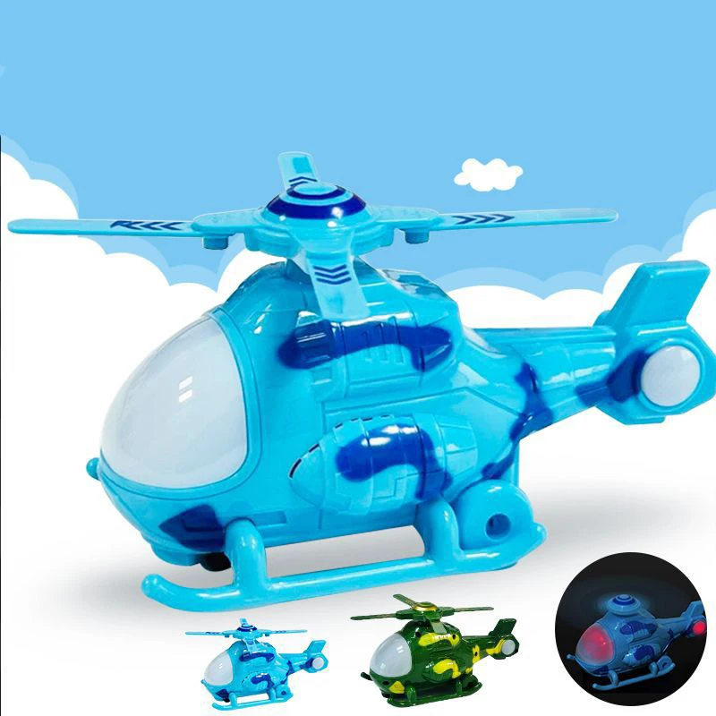 

Glowing Music Electric Helicopter Universal Flash Armed Helicopter Model Realistic Children Car Gift Toys