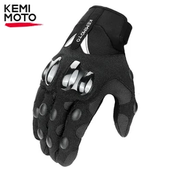 KEMiMOTO Motorcycle Gloves Men's Mountain Bike Guantes Motocross Luvas Touch Screen Moto Gloves Women's Spring Summer Black Red