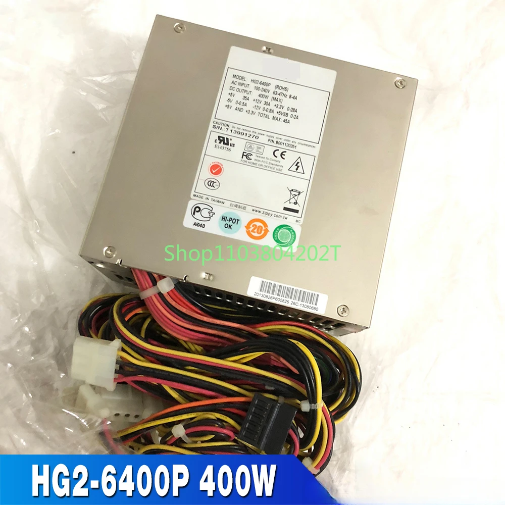 For Zippy ATX Server Industrial Computer Medical Equipment Power Supply Fully Tested HG2-6400P 400W