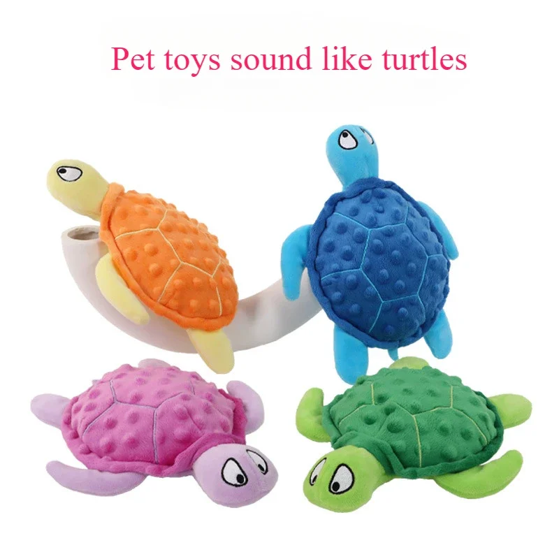 Dog Voice Toy Turtle 25cm Plush Turtle Companion Interactive Doll Pet Supplies Bite Resistant