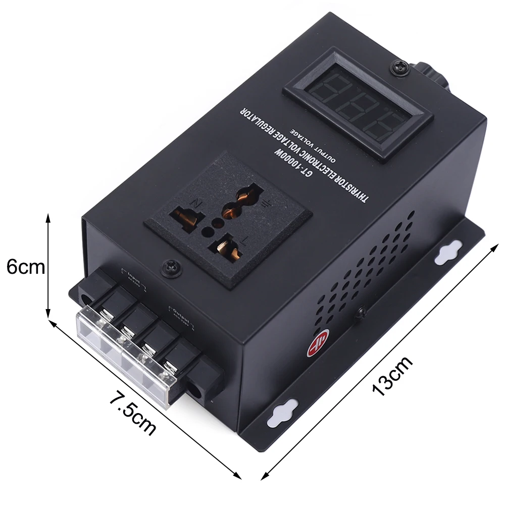 SCR Electronic Variable Voltage Regulator Dimmer Motor Speed Adjust Voltage Controller Dimmer AC110V 10000W