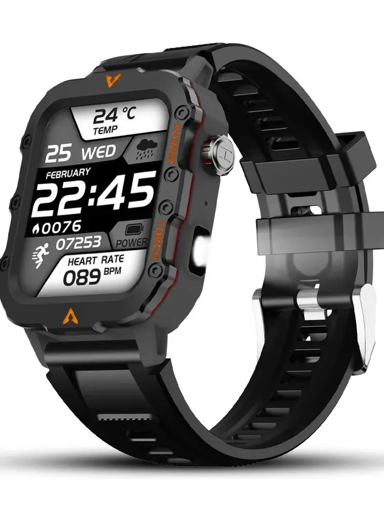 LAXASFIT Homens Esportes Relógio Inteligente 1.71 Tela Oxigênio no Sangue Bluetooth Parando Relógio