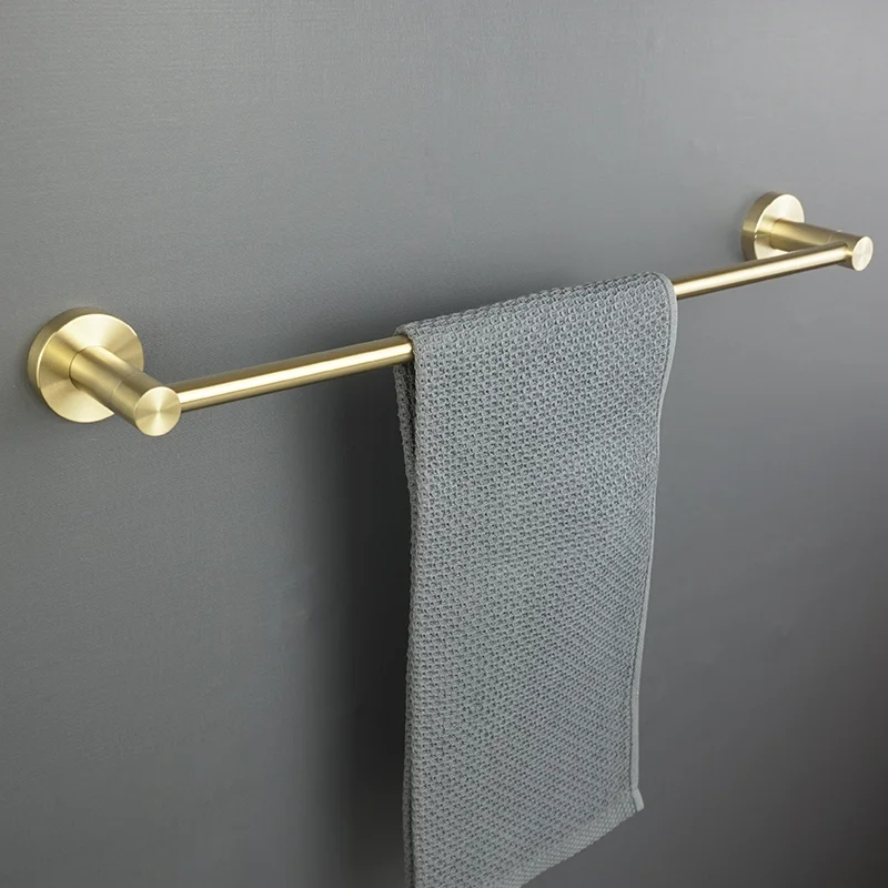 Gold Towel Rack Towel Bar Ring Brushed Gold Hardware Set Robe Coat Hook Toilet Tissue Paper Holder Bathroom Accessories Kit