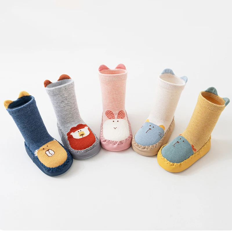 Baby Socks Slippers Cartoon Newborn Children Floor Socks Shoes Anti Slip Soft Sole Toddlers Indoor Socks Shoes