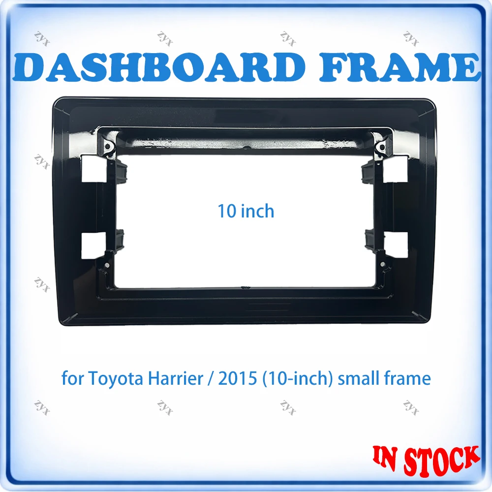

Car Radio Small Fascia Frame For Toyota Harrier 2015 10 inch Stereo Panel With Canbus Decoder & Wiring Harness