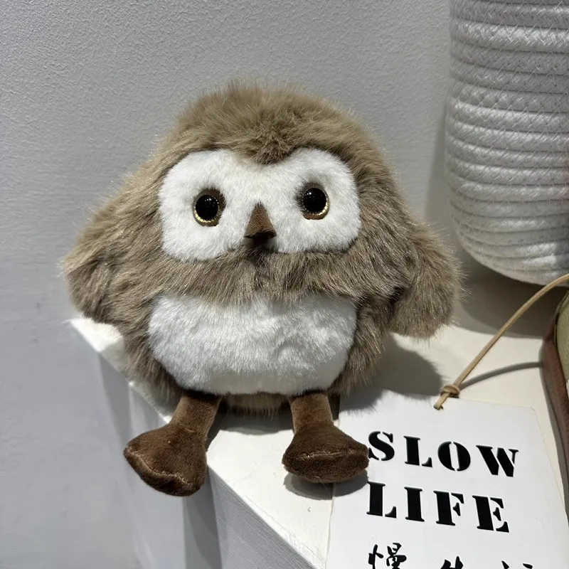 Cute Fluffy Owl Cub Plush Toys Soft Stuffed Animal Plushies for Kids