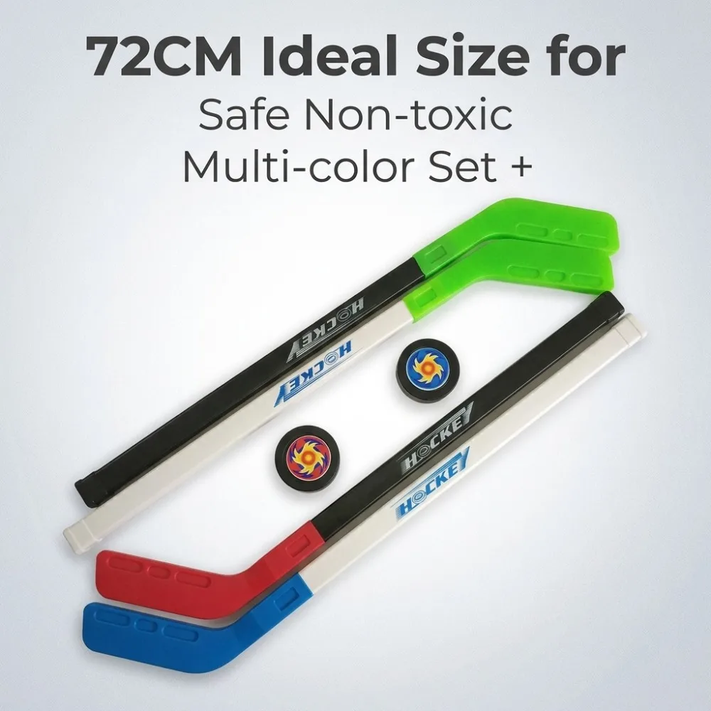 

Игровой набор для хоккея с шайбой для детей, пластиковая хоккейная клюшка 72 см, игрушечная хоккейная клюшка для занятий спортом на открытом воздухе для детей