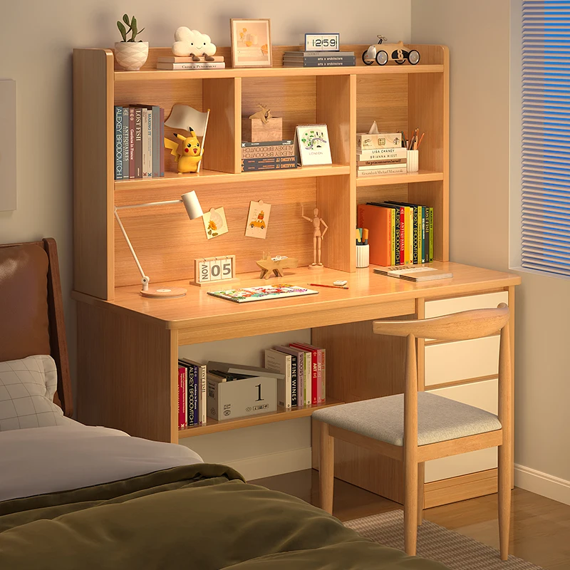 

Desk, bookshelf, book integrated, student computer desk, bedroom, learning and writing desk