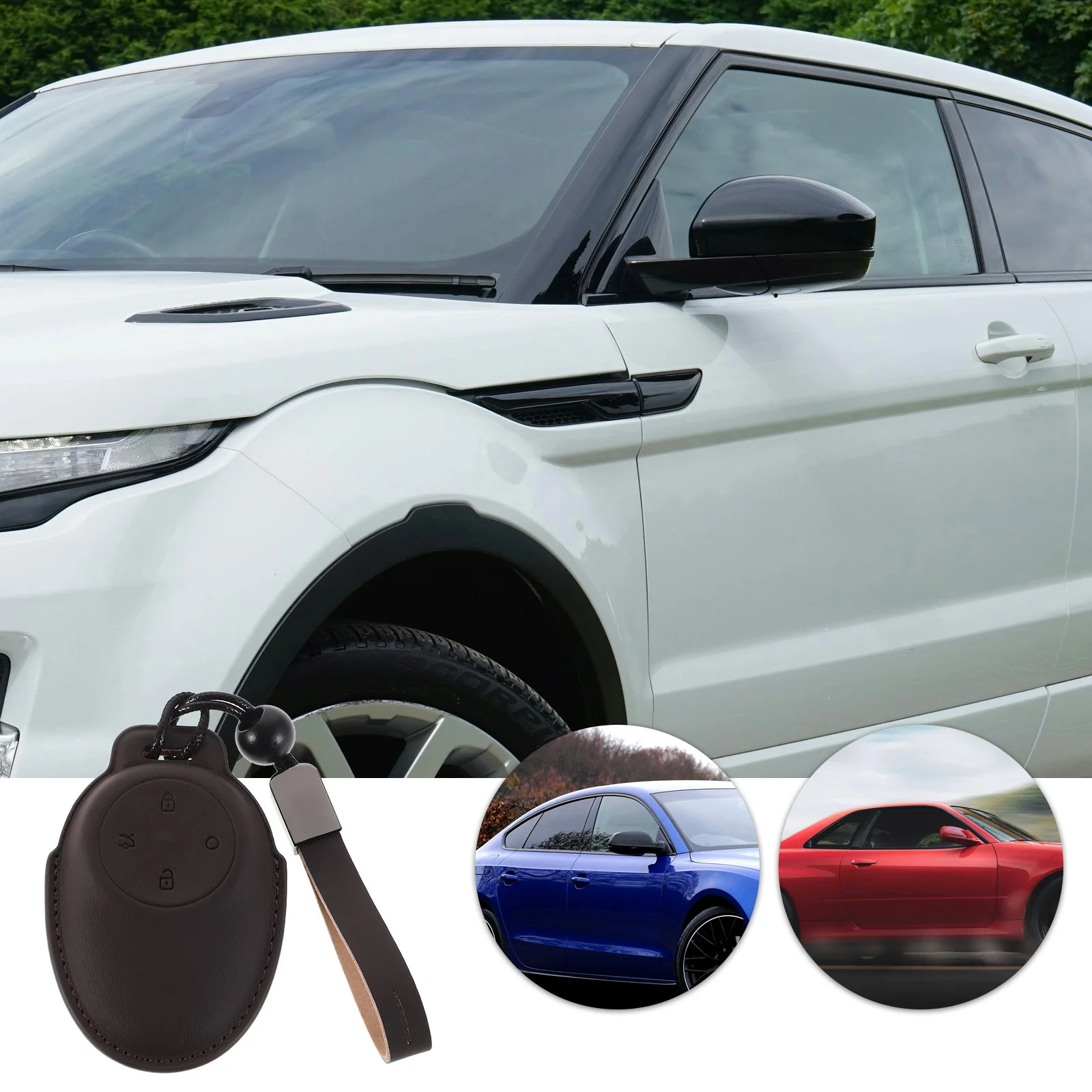 

Car Key Cover PU Material Scratch Resistant Stylish Design Snug Fit Protection for Car Keys Key Fob Holder Auto Accessories