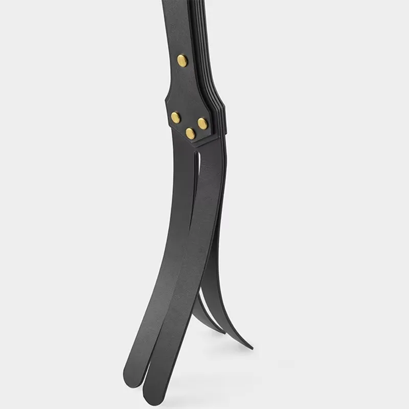 37.5CM Two layers Genuine Leather Horse Whip,Rivet Reinforcement Handle Riding Crop Party Flo