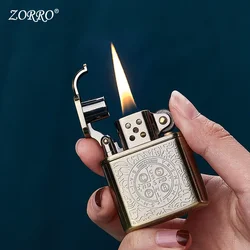 Zorro Metal Grinding Wheel Kerosene Lighter Windproof Constantine Creative Old Nine-door Retro Men's Lighter Birthday Gift