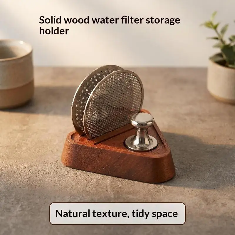 (BF06)1Pc Wooden Coffee Filter Stand 51/53/58MM Portafilter Espresso Universal Filter Storage Rack Coffee Puck Screen Stand