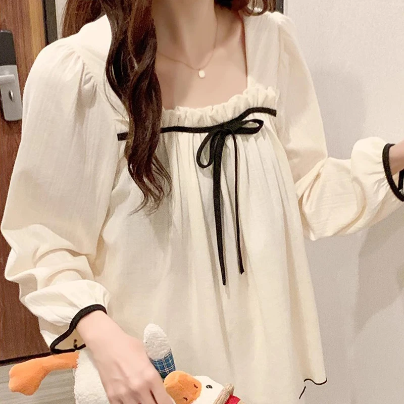 Fashionable Casual Loose Autumn And Winter Pajamas Suit For Women