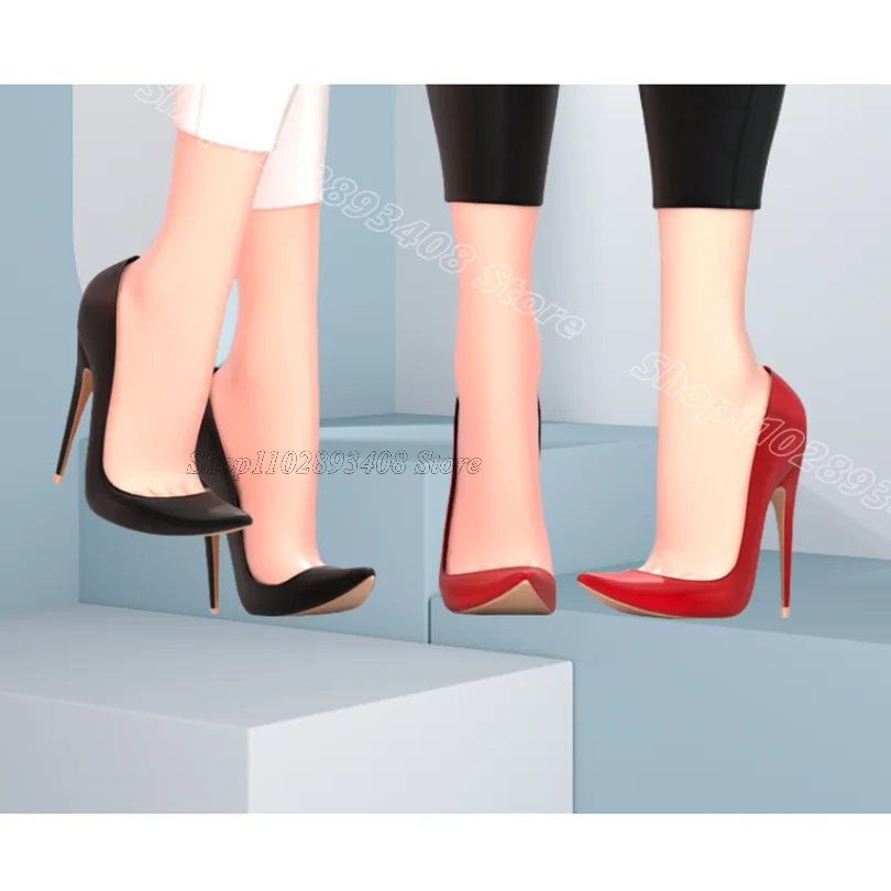 

Black Shallow Matte Leather Pumps Stiletto Pointed Toe Platform New Fashion Summer Women Party Pumps 2025 Zapatos Para Mujere