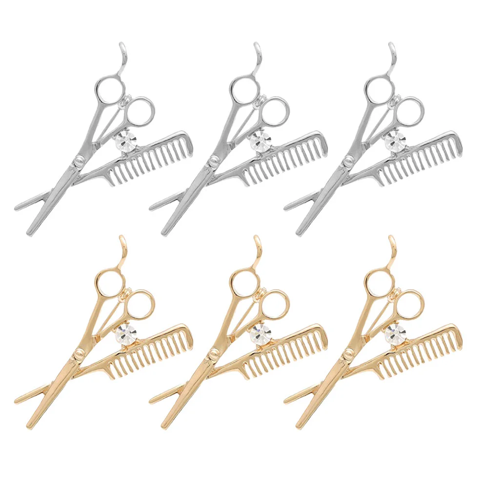 

8 Pcs Combs for Men Barber Badge Clothing Accessory Breast Pin Brooch Lapel Corsage Gift Brooches Man