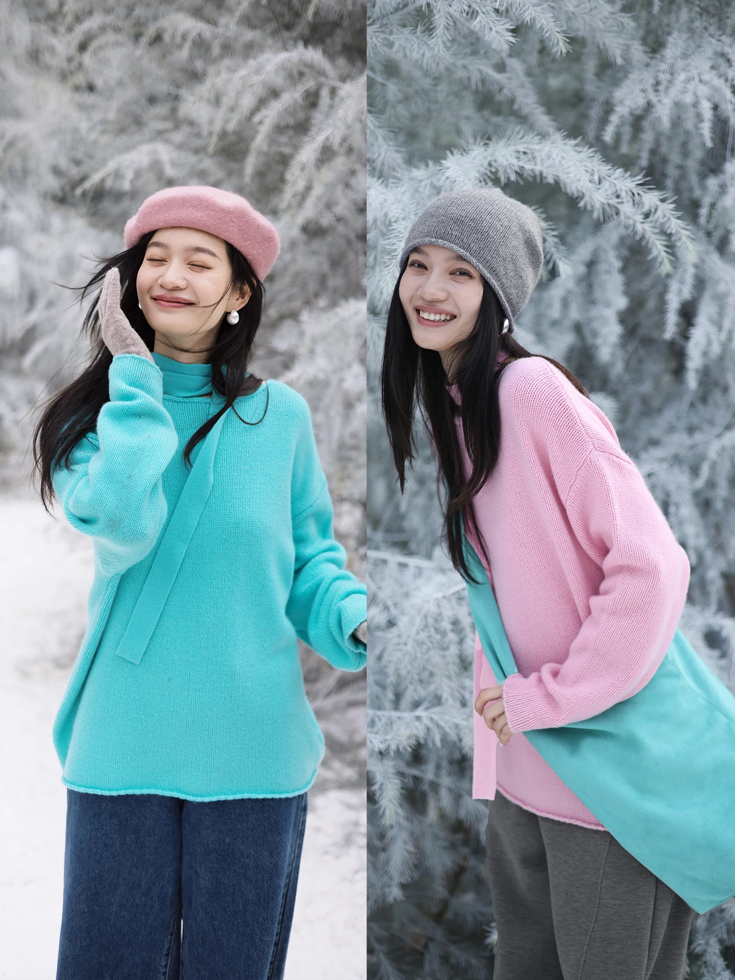 

Свитер свободного кроя для женщин, вязаный, с круглым вырезом, со спущенным плечом, шерстяной, с длинными рукавами, стандартной длины