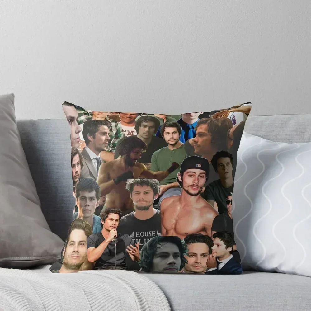 Dylan O’Brien Photo Collage Throw Pillow Luxury Sofa Cushions Sofa Covers pillow