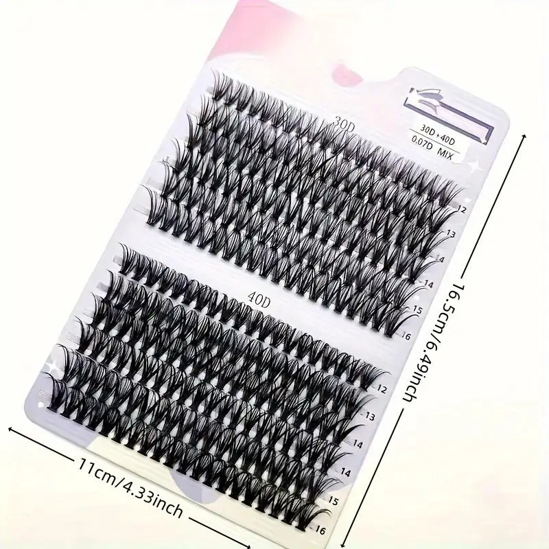 30/40D 12-16 مللي متر مزيج D مجعد العين السوداء العين الشخصية السوداء الموسعة العين السوداء لينة الرموش الصناعية الطبيعية #2