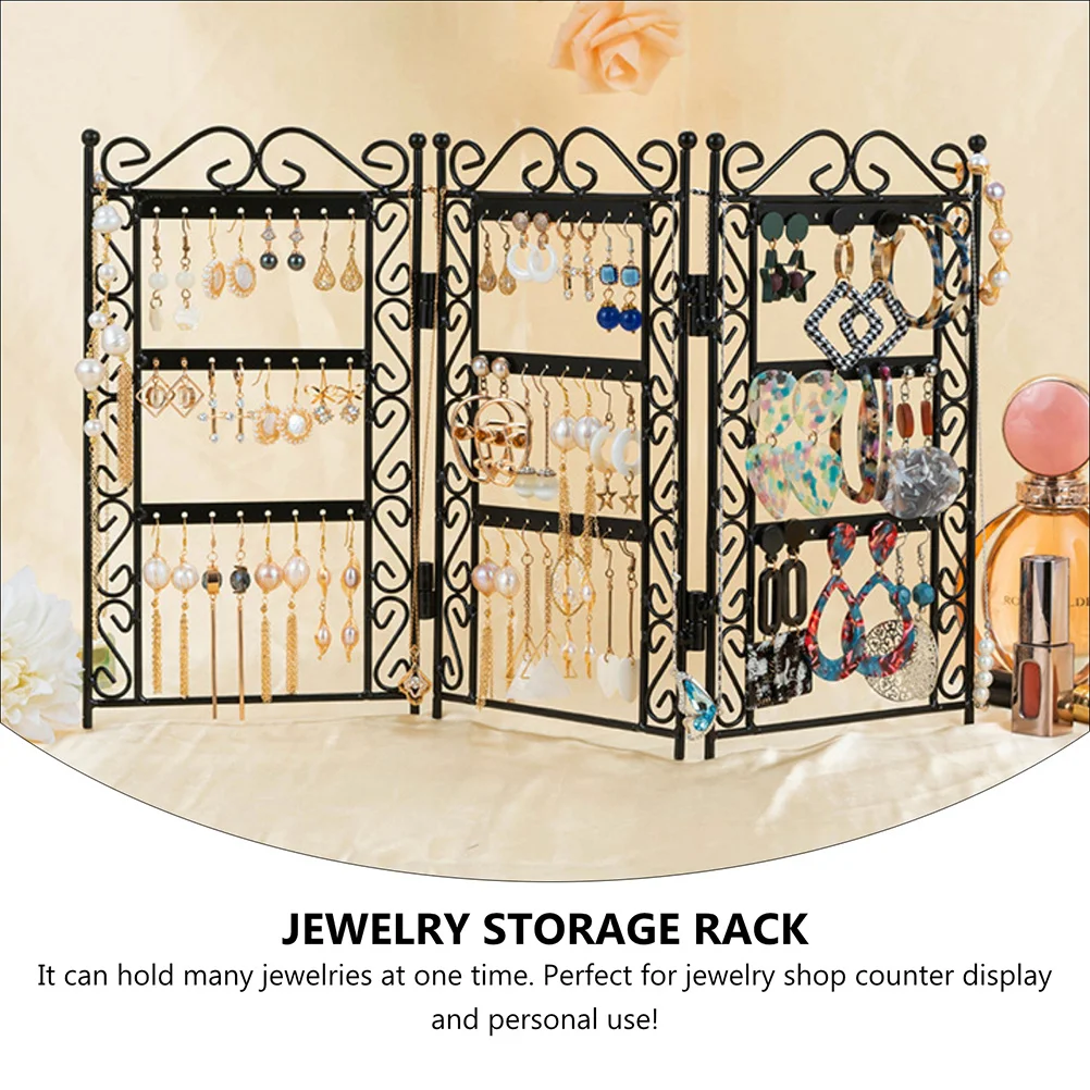 

1pc Jewelry Display Rack Simple Design Desktop Necklace Earrings Storage Holder Premium Multi-Purpose Stand For Jewelry Shop