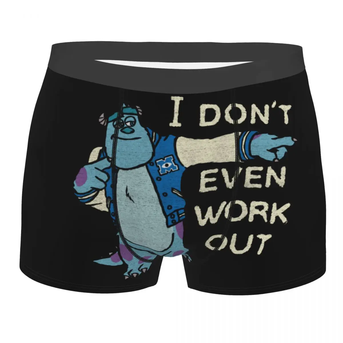 Custom Male Monsters University James P Sullivan Underwear Sulley Doesn't Work Out Boxer Briefs Soft Shorts Panties Underpants