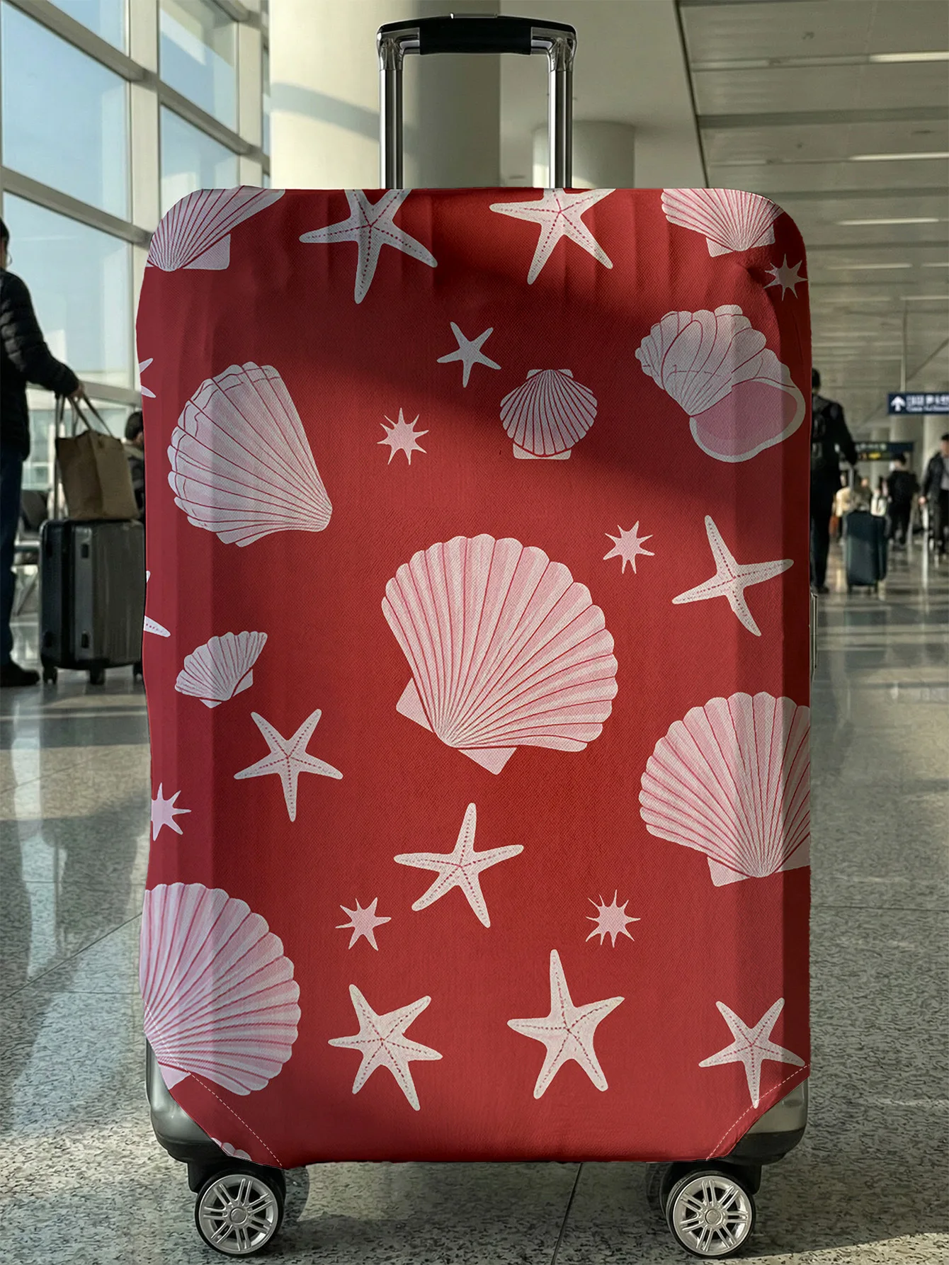 

Shell starfish full printed luggage protection cover, suitable for 18-32 inch luggage covers, luggage handle gloves, travel acce