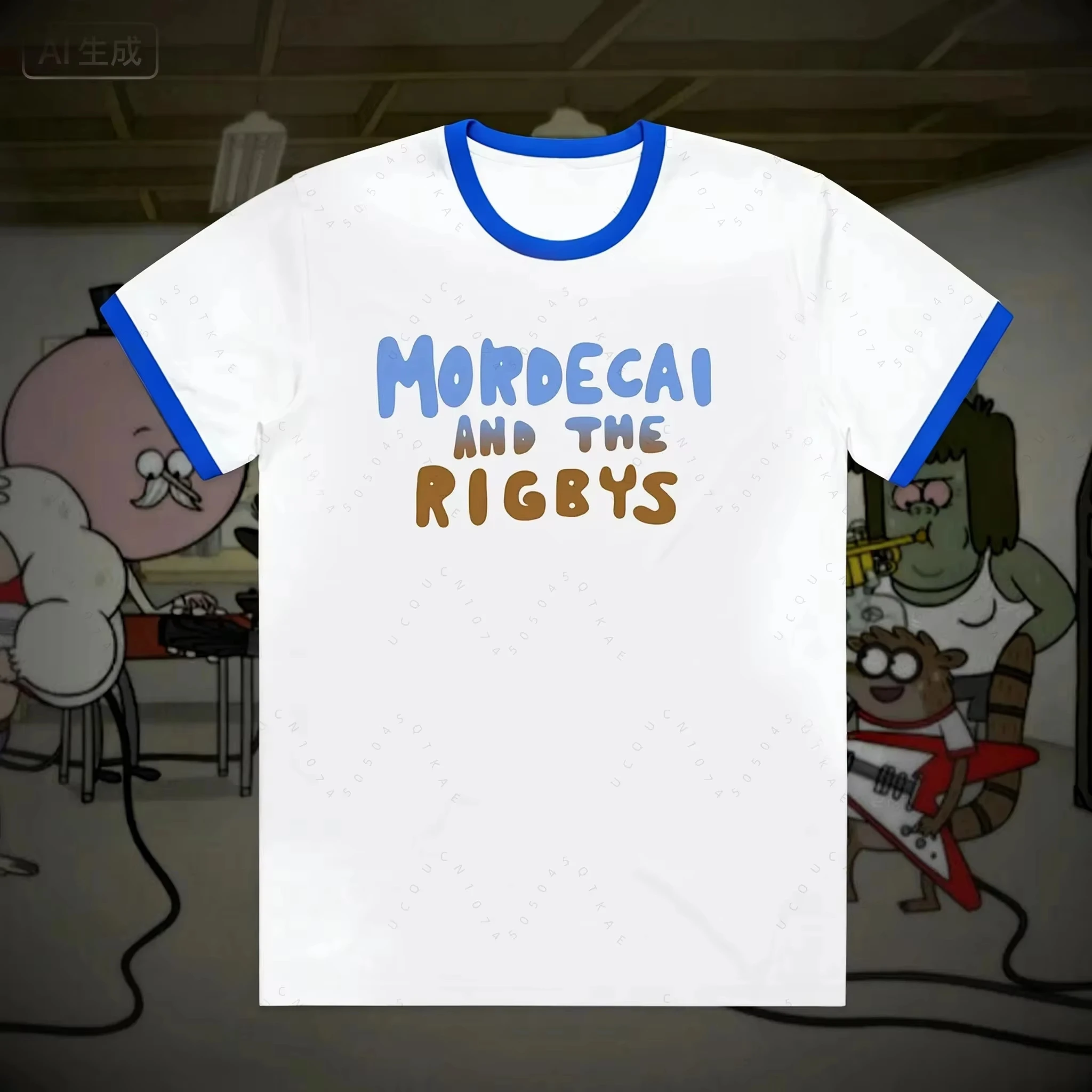 Mordecai and the Rigbys Ringer T-Shirt TV-Serie Grafik-T-Shirt Lustiges TV-Show-Cartoon-Cosplay-T-Shirt Streetwear Eltern-Kind-Outfits – Detail 8