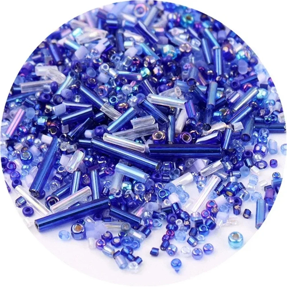 500Pcs Japan Miyuki Seed Beads Mixed Delica Round Glass Beads Mix Colors and Size Glass Twist Bugle Tube per accessorio di abbigliamento