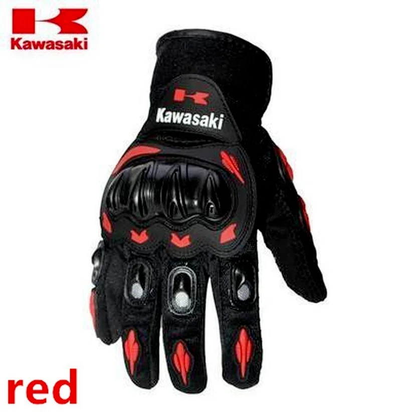 Kawasaki Motorradhandschuhe Vollfingerhandschuhe Rutschfest und Verschleißfest Offroad-Rennrad Schutzausrüstung Handschuhe