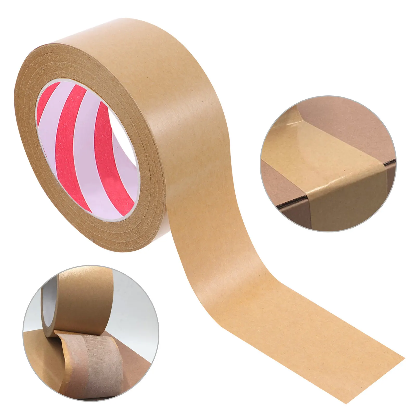 2pcs-kraft-paper-tape-high-tack-self-adhesive-diy-gift-wrapping-tape-for-photo-frames-boxes-crafts-painting-mounting
