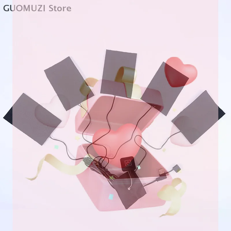 

5 In 1 Usb Electric Heating Jacket Heating Pad Outdoor Warm Winter Heating Vest Pad Heating Clothing New