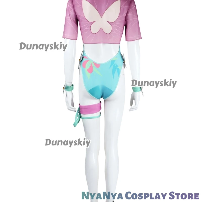 Psylocke Azure Wings Swimsuit Cosplay 코스튬 Anime Game Character Swimwear Set For Comic Events Halloween Role