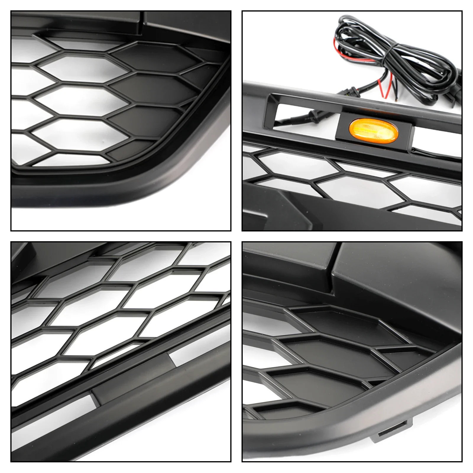 For Ford Transit Custom Trail 2018-2023 W/ 3LED Artudatech Matte Black Front Bumper Grille Fit Car Accessories - view 3