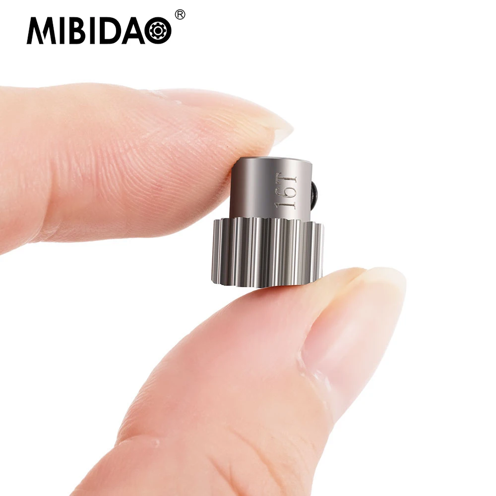 MIBIDAO Stainless Steel 0.5M 48P 3.17mm 16T Pinion Motor Gear for Axial SCX10 1/10 RC Model Car Upgrade Parts