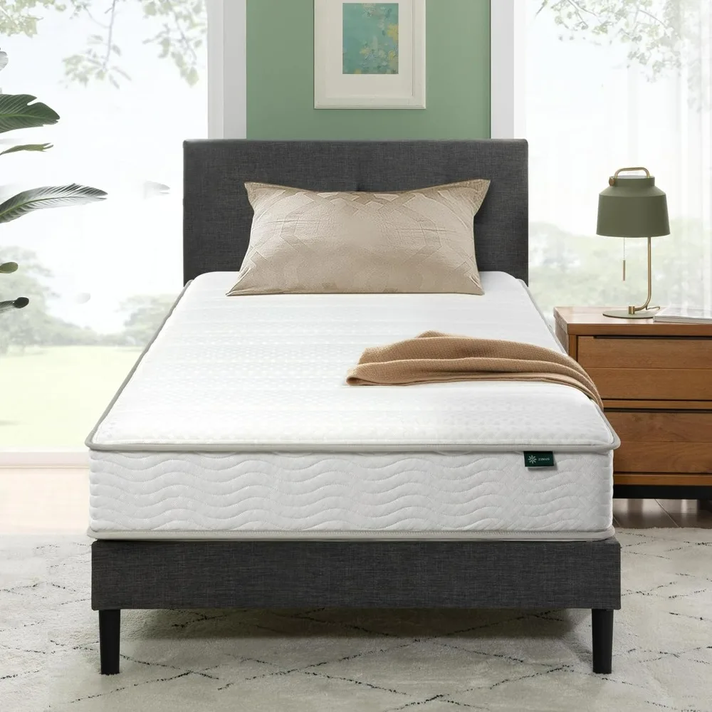 

Foam and Spring Hybrid Mattress [New Version], Twin, Medium Firmness, Durable Support, Certified Safe Foams & Fabric