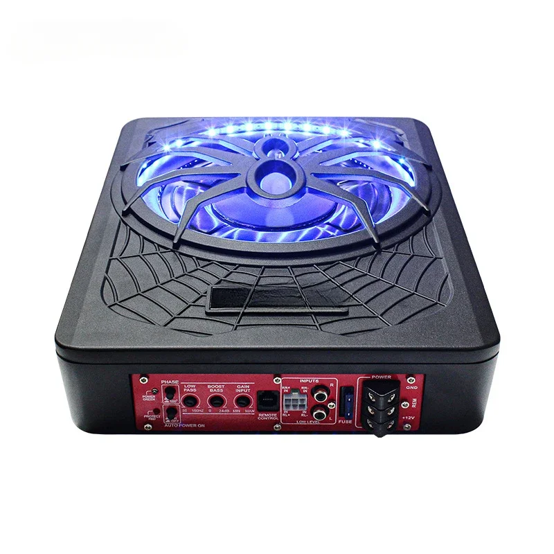 Car audio modified spider with light 10-inch high-power active car ultra-thin subwoofer