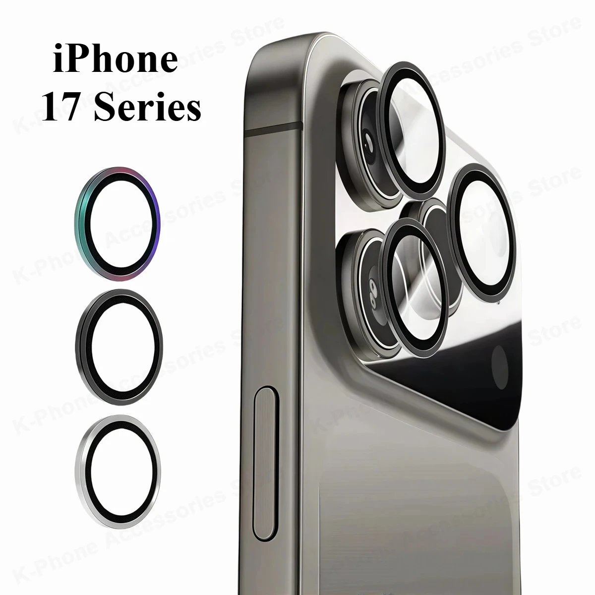 HD Colorful Metal Ring Camera Protector for IPhone 17 Pro Max 17 Pro 17 Air Alloy Aluminum Lens Glass Back Protective Cap